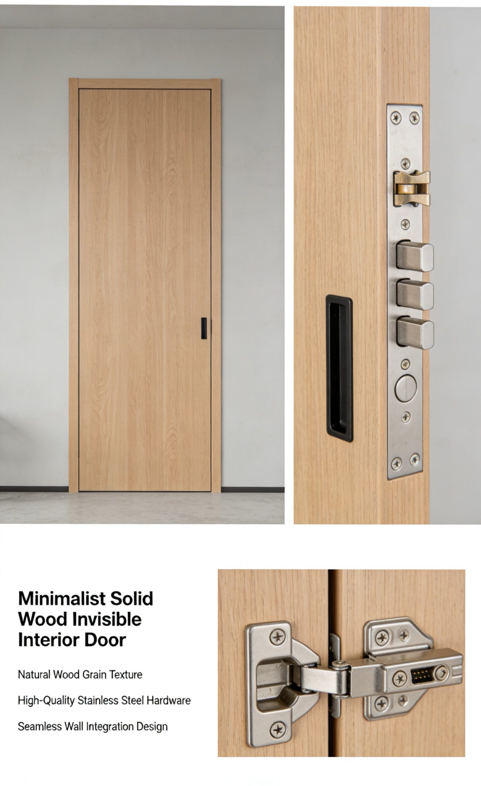 Minimalist Solid Wood Invisible Interior Door