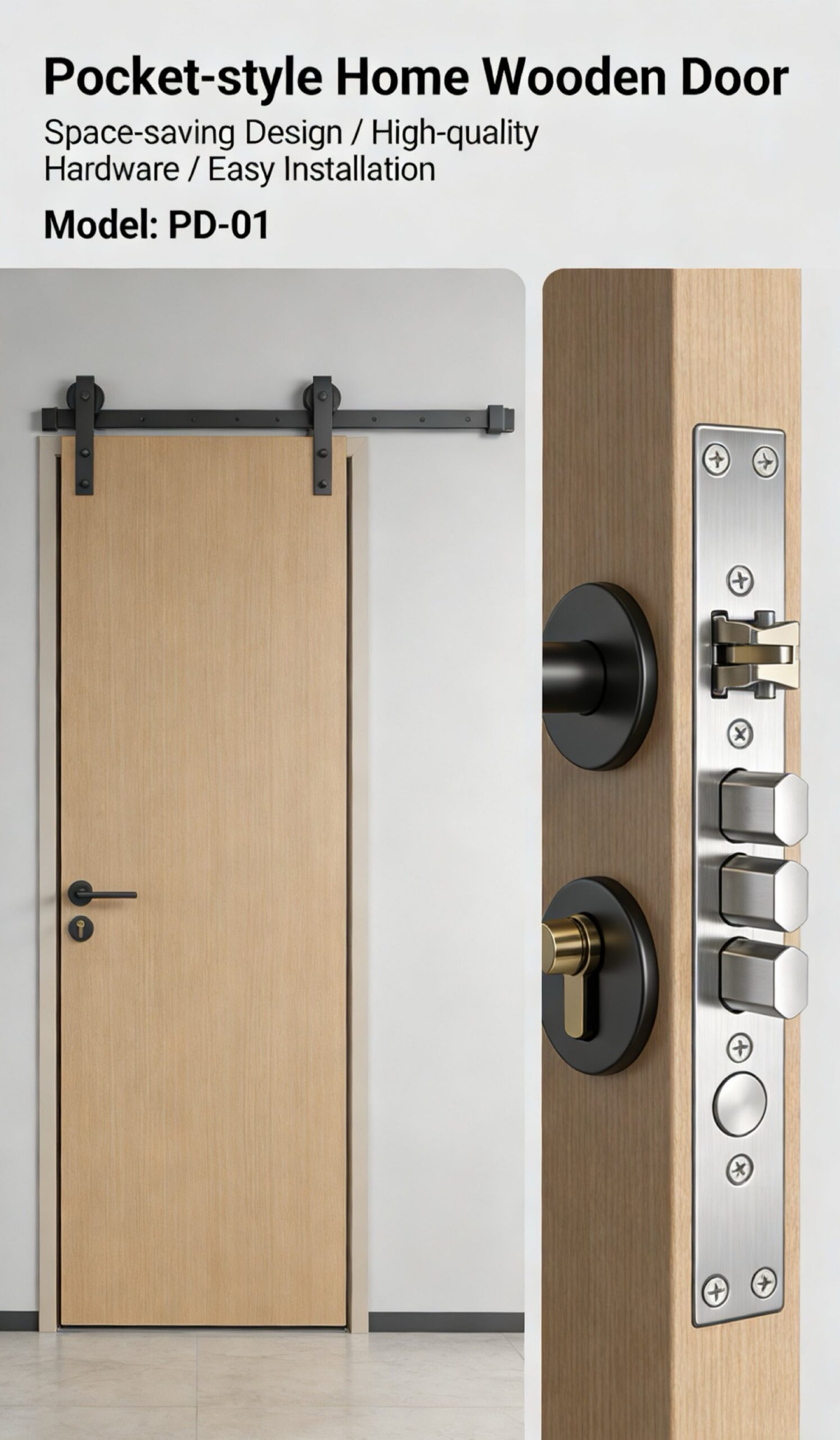 Pocket-style Home Wooden Door