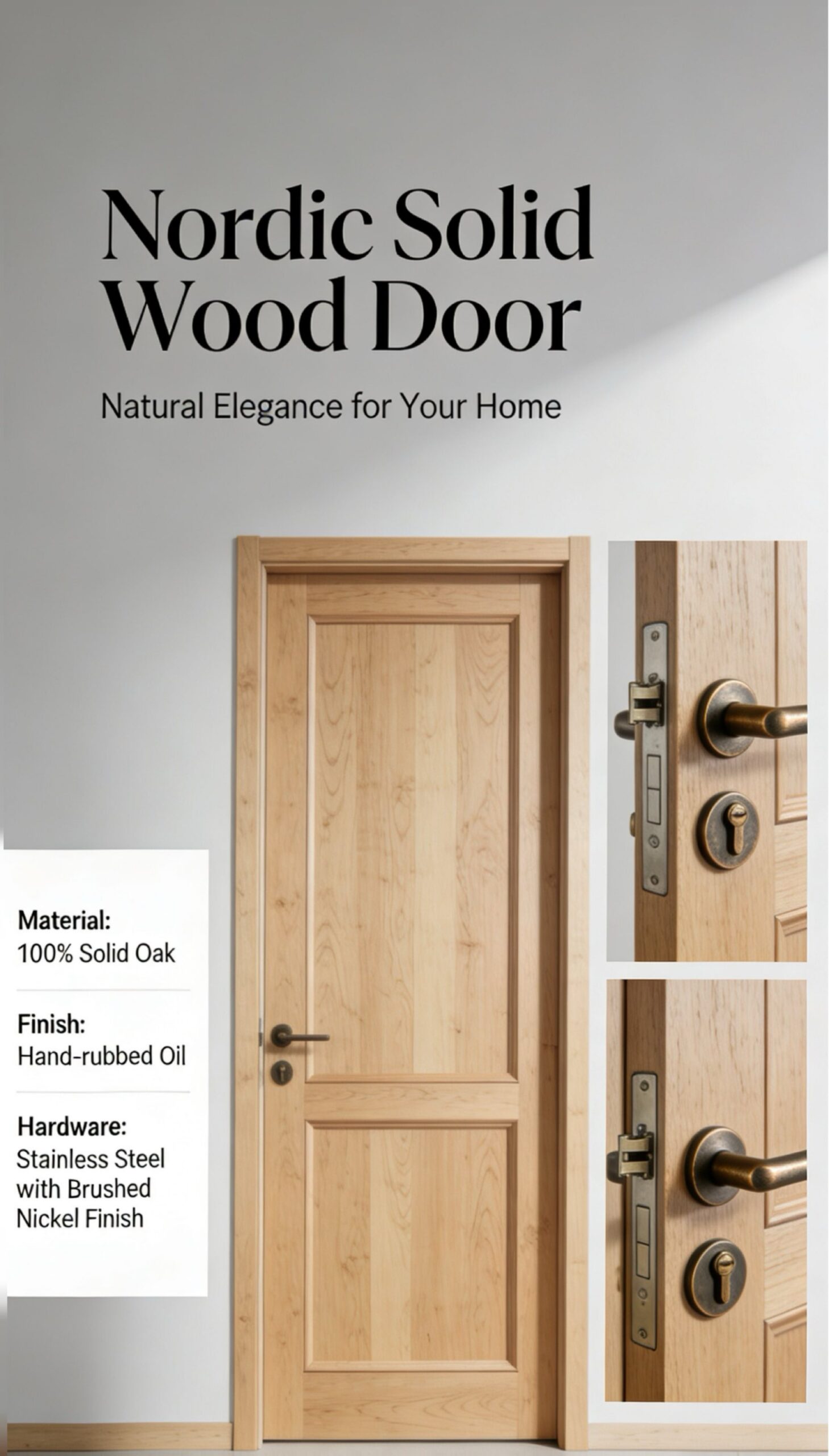 Nordic Solid Wood Door