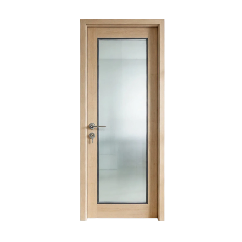 Minimalist Narrow-Frame Glass Interior Door