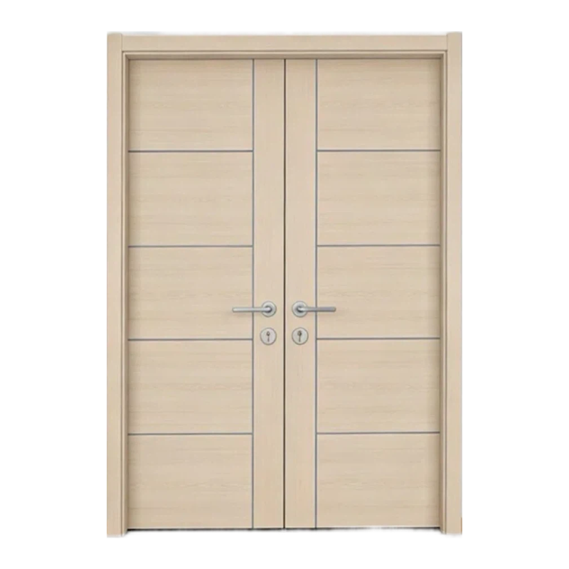 Minimalist Double-Door Wooden Home Door