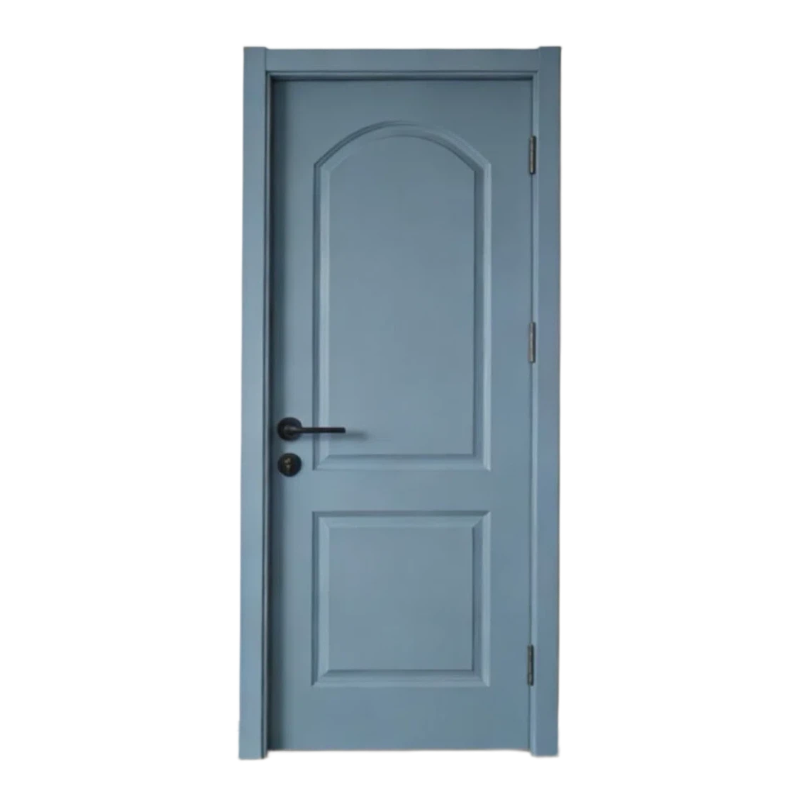 Minimalist Fog Blue Home Wooden Door