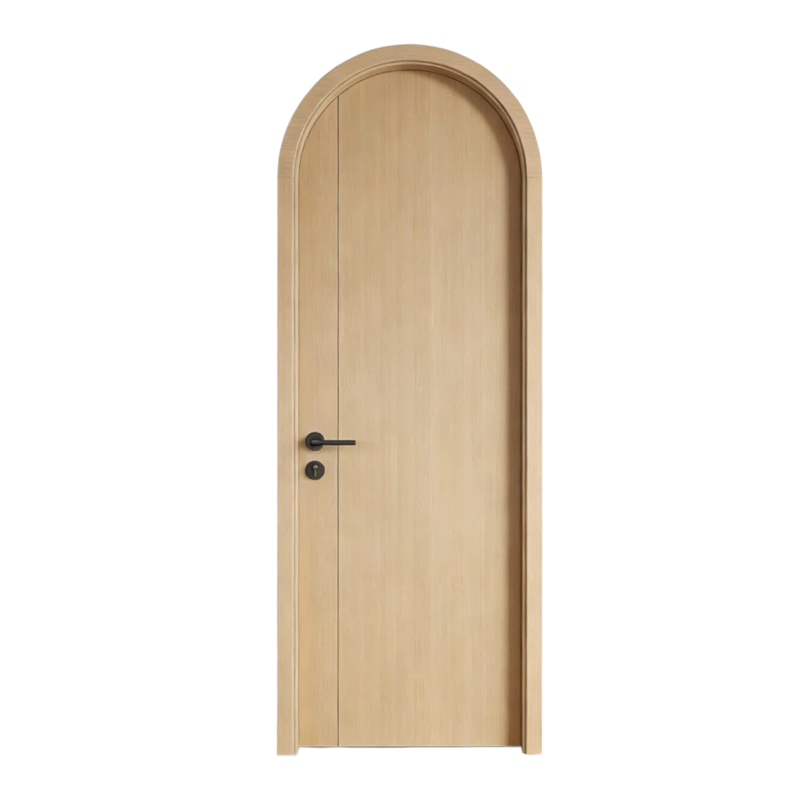 Minimalist Round-top Household Wooden Door