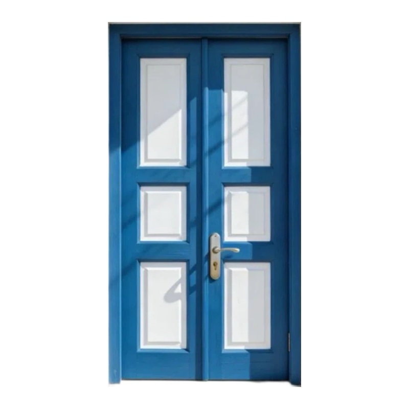 Mediterranean Style Blue & White Wooden Door